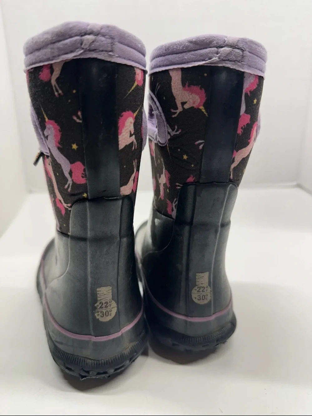 Bogs Boots Snow Rain Waterproof Insulated Pull On Unicorn Black Little Kids 10